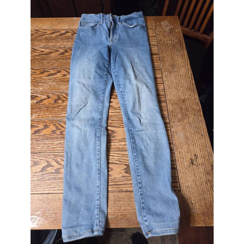 Good American Always Fits Good Legs Skinny Jeans Denethic Blue Sz 6-12 - Picture 2 of 5